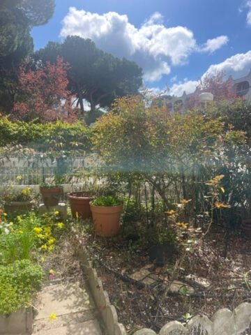 Double studio aménagé en rez de jardin