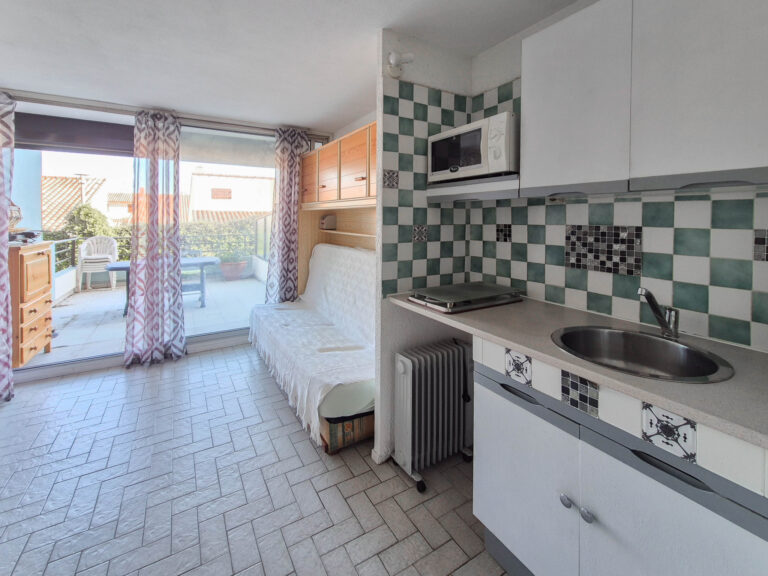 Studio cabine avec grande terrasse + garage